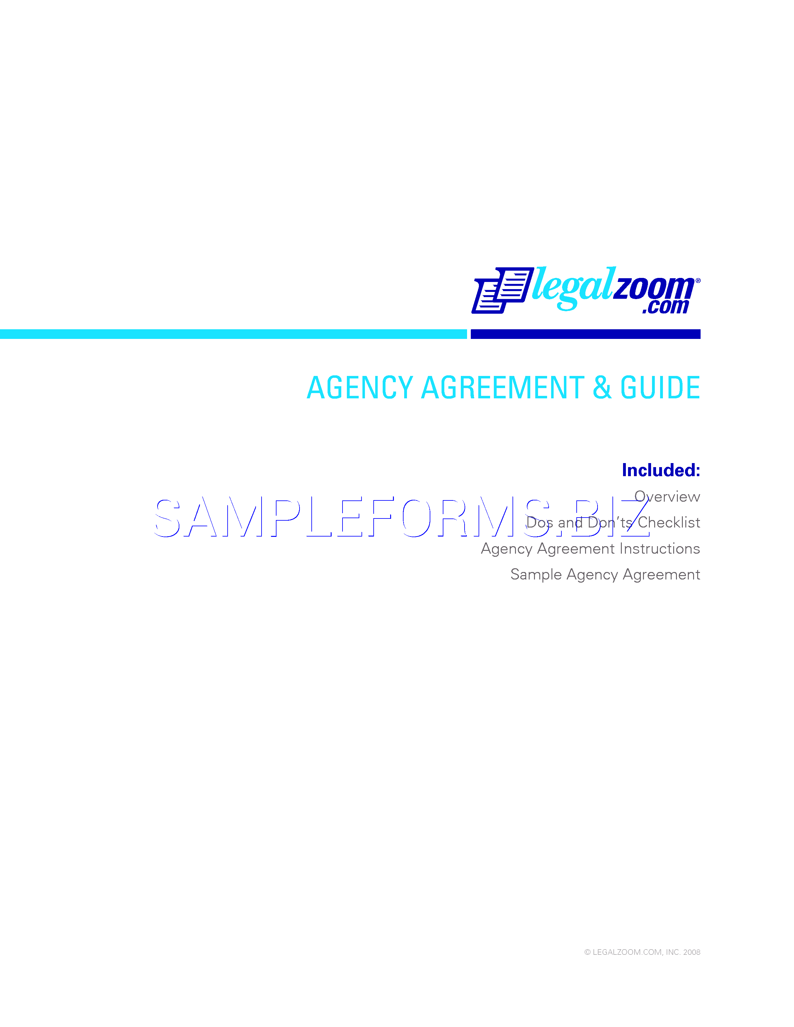 Preview free downloadable Agency Agreement Sample 2 in PDF (page 1)